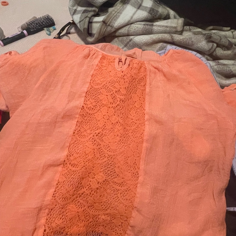 Peach Lace Blouse